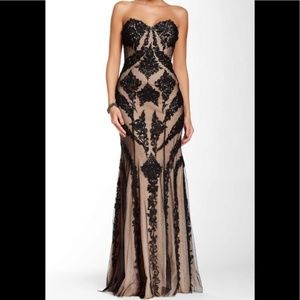 La Femme sweetheart lace gown